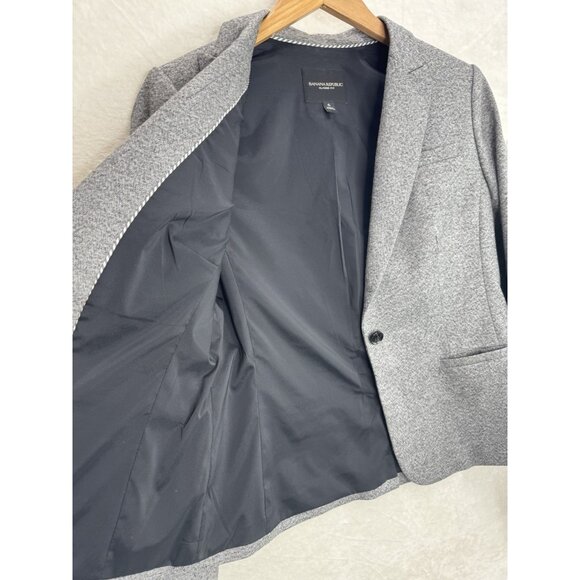Banana Republic Women's Classic Fit Blazer Size 6 Gray Preppy Office - Picture 8 of 9
